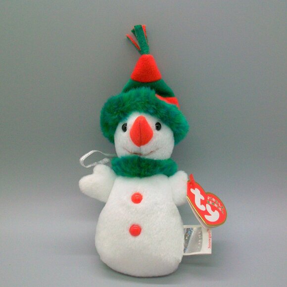 Ty Jingle Beanies Snowmen Ornament Set 2002 Snowgirl 2003 Chillin 2004 Melton - Picture 2 of 15